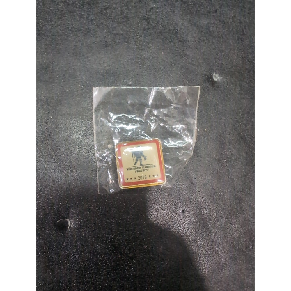 Wounded Warrior Project 2018 Lapel Pin Gold Tone Enamel Square Logo‎ New